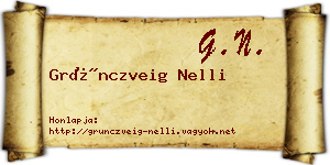 Grünczveig Nelli névjegykártya